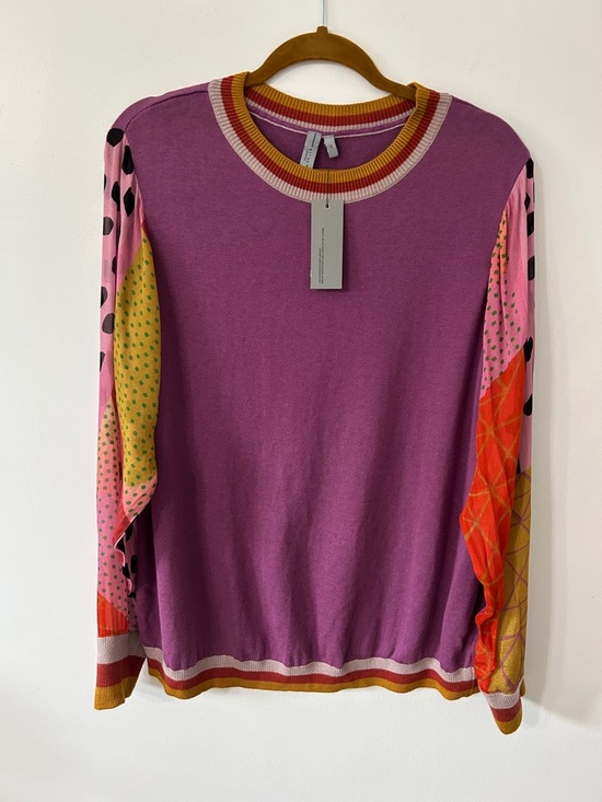 Bl^Nk London Sweaters - Bl^nk London Sweater Women’s XL Purple Bohemian Crewneck Pullover